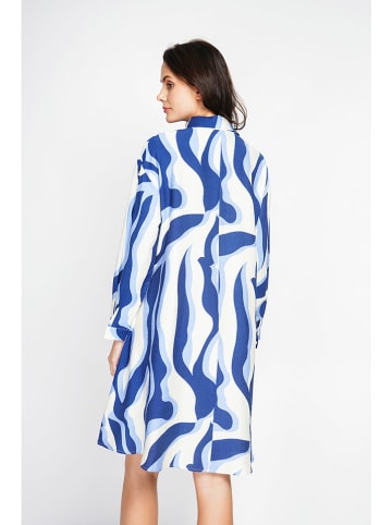 ASSUILI Jurk wit/blauw