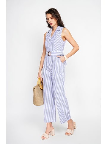 ASSUILI Jumpsuit blauw/wit