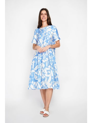 ASSUILI Kleid in Weiß/ Hellblau
