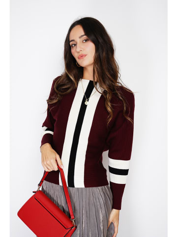 ASSUILI Kaschmir-Pullover in Bordeaux