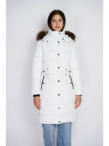 ASSUILI Płaszcz pikowany w kolorze białym