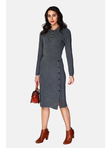 ASSUILI Strickkleid in Anthrazit