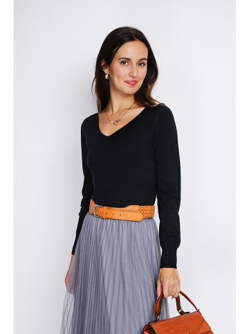 ASSUILI Sweter w kolorze czarnym