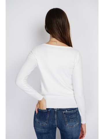 ASSUILI Sweter w kolorze białym