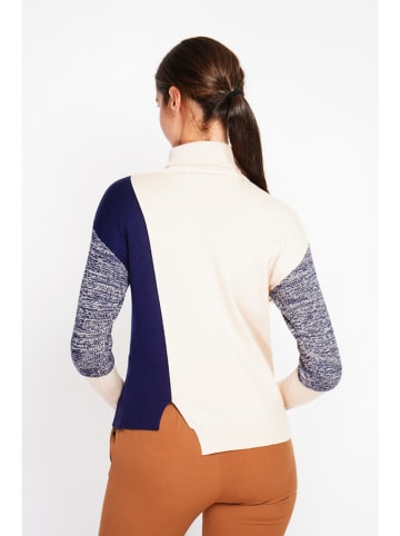 ASSUILI Trui crème/donkerblauw