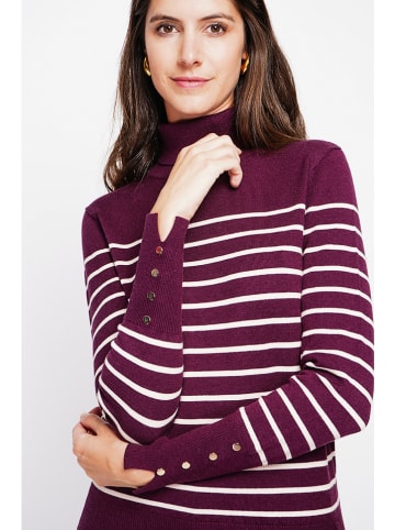 ASSUILI Golf w kolorze fioletowo-białym