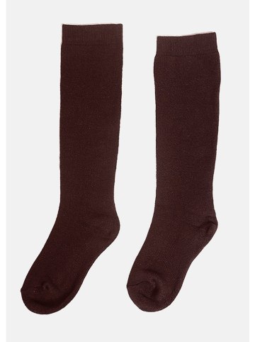 ASSUILI Podkolanówki w kolorze ciemnobrązowym
