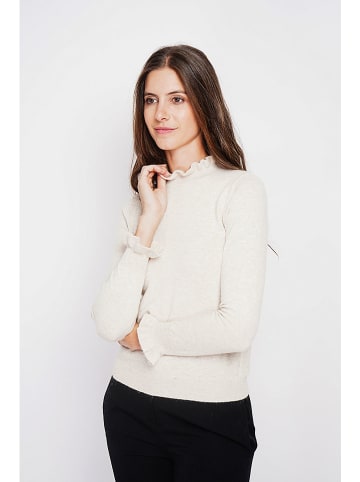 ASSUILI Sweter w kolorze kremowym