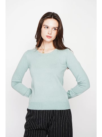 ASSUILI Sweter w kolorze miętowym