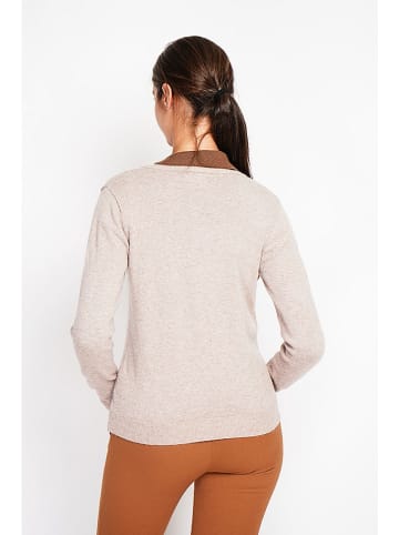 ASSUILI Cardigan in Sand