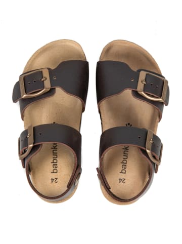 BABUNKERS Family Leren sandalen bruin