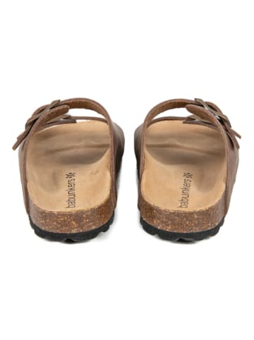 BABUNKERS Family Leder-Pantoletten in Braun