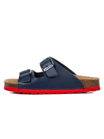 BABUNKERS Family Leren slippers donkerblauw