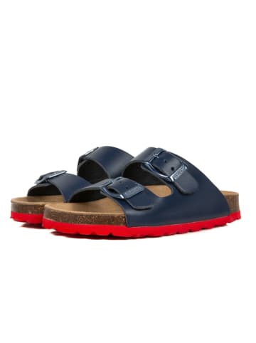BABUNKERS Family Leren slippers donkerblauw