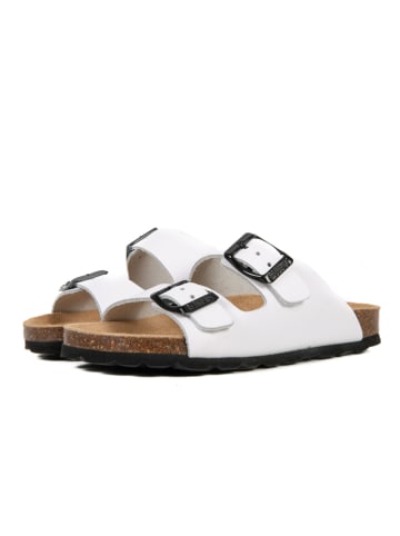 BABUNKERS Family Leren slippers wit