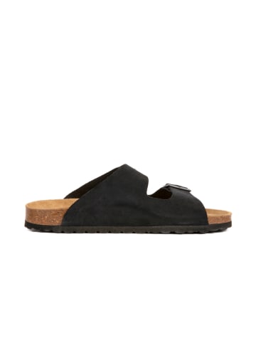 BABUNKERS Family Leren slippers zwart