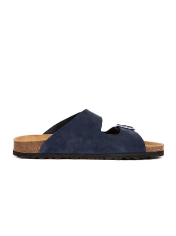 BABUNKERS Family Leren slippers donkerblauw