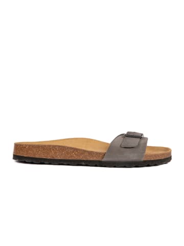 BABUNKERS Family Leren slippers grijs