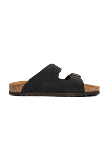 BABUNKERS Family Leren slippers zwart