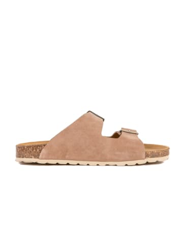 BABUNKERS Family Leren slippers taupe