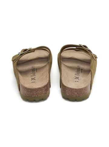 BABUNKERS Family Leren slippers kaki