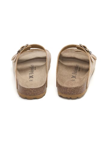 BABUNKERS Family Leder-Pantoletten in Beige