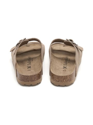BABUNKERS Family Leder-Pantoletten in Beige