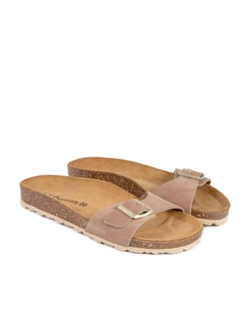 BABUNKERS Family Leder-Pantoletten in Beige