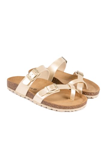 BABUNKERS Family Teenslippers goudkleurig