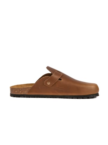 BABUNKERS Family Leder-Pantoletten in Cognac