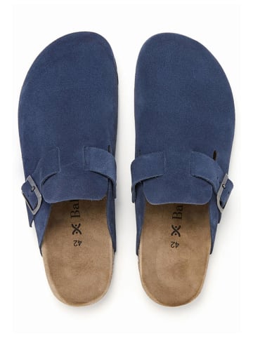 BABUNKERS Family Leren clogs blauw