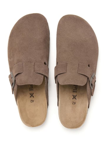 BABUNKERS Family Leder-Clogs in Braun