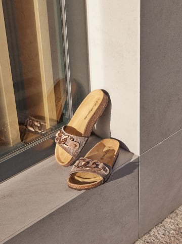 BABUNKERS Family Leder-Pantoletten in Braun