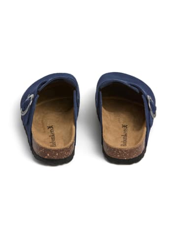 BABUNKERS Family Leder-Clogs in Dunkelblau