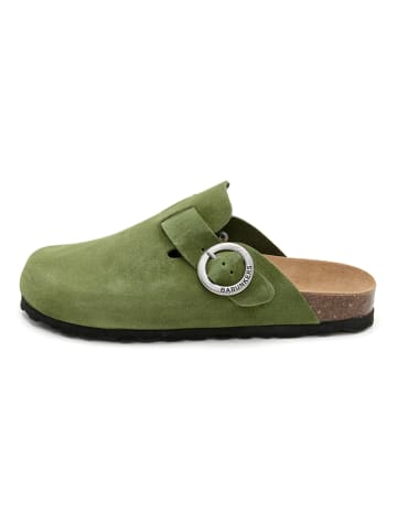 BABUNKERS Family Leder-Clogs in Grün