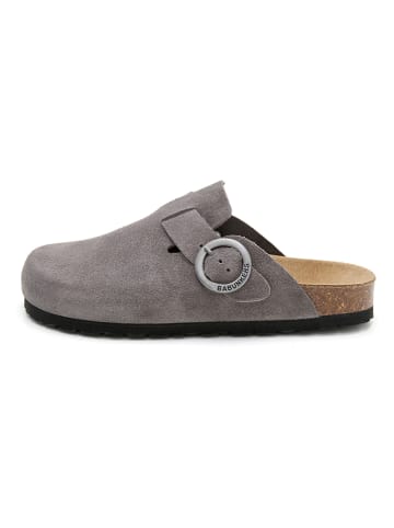 BABUNKERS Family Leren clogs grijs