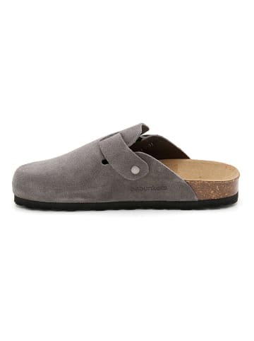 BABUNKERS Family Leren clogs grijs