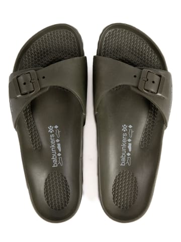 BABUNKERS Family Pantoletten in Khaki