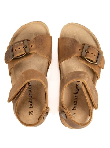 BABUNKERS Family Leder-Sandalen in Braun