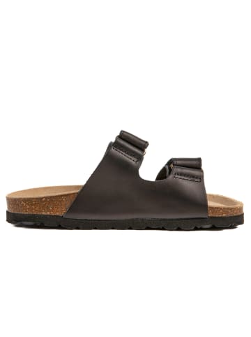 BABUNKERS Family Leren slippers zwart