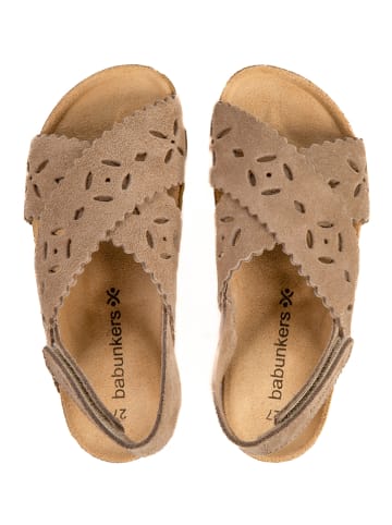 BABUNKERS Family Leder-Sandalen in Beige