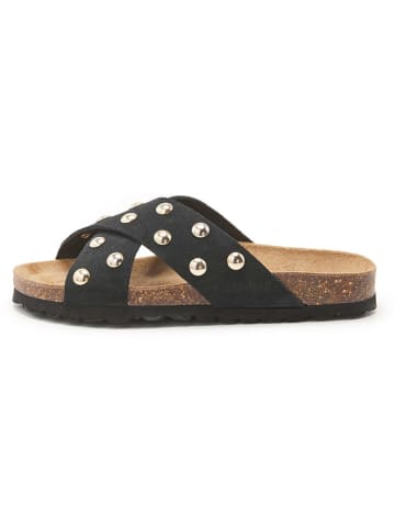 BABUNKERS Family Leren slippers zwart