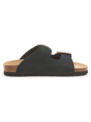 BABUNKERS Family Leder-Pantoletten in Schwarz