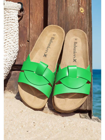 BABUNKERS Family Leren slippers groen