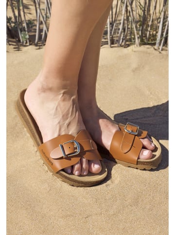 BABUNKERS Family Leder-Pantoletten in Braun