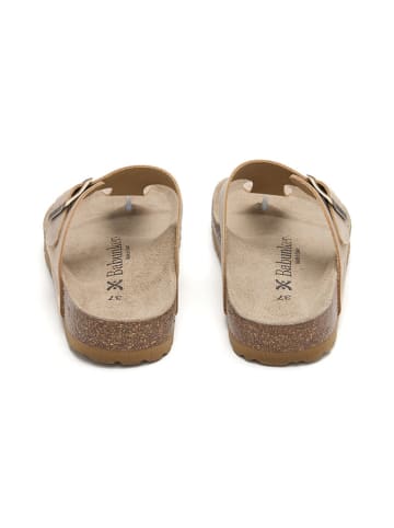 BABUNKERS Family Leder-Zehentrenner in Beige