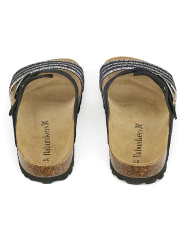 BABUNKERS Family Leren slippers zwart