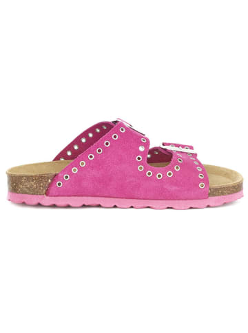 BABUNKERS Family Leren slippers roze