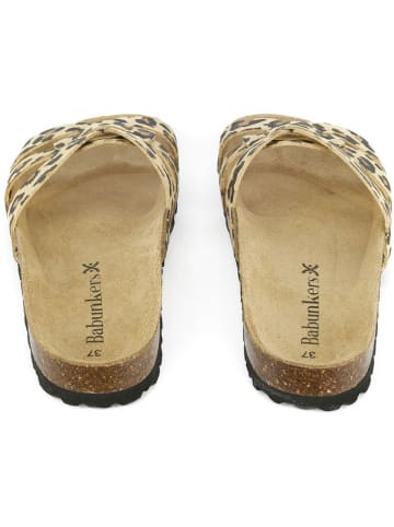 BABUNKERS Family Pantoletten in Beige/ Braun