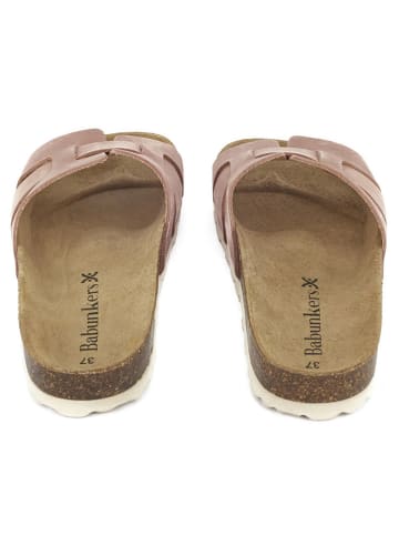 BABUNKERS Family Leder-Pantoletten in Rosa